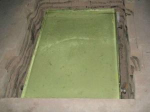 Radiation-proof lead glass melted out of the furnace